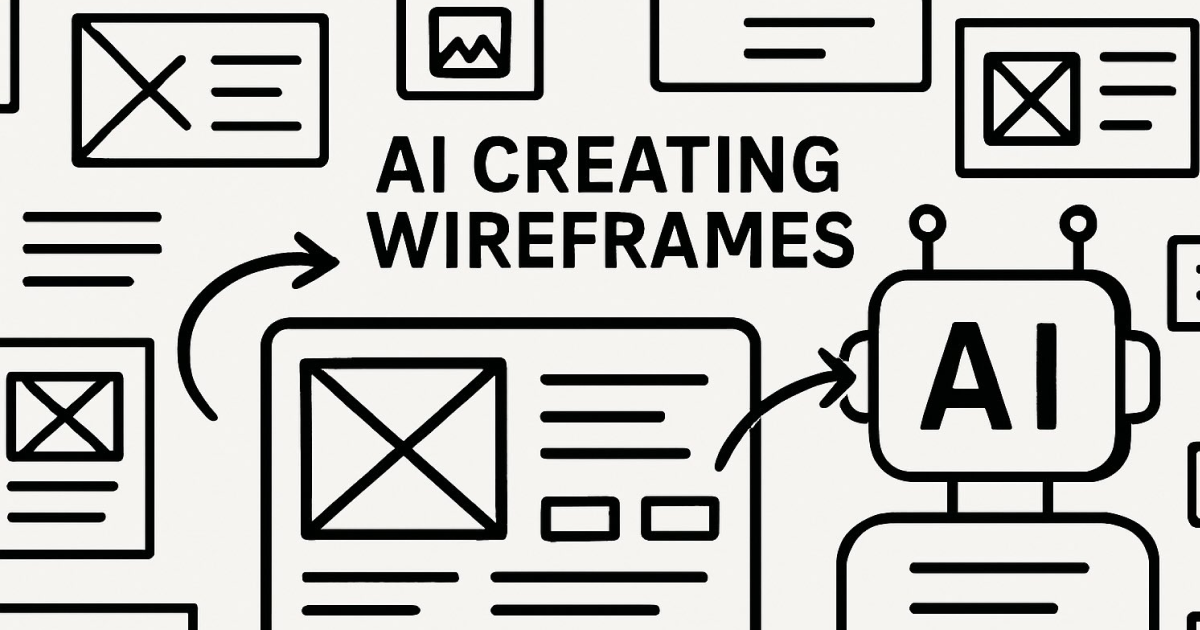 AI-powered wireframing process visualization