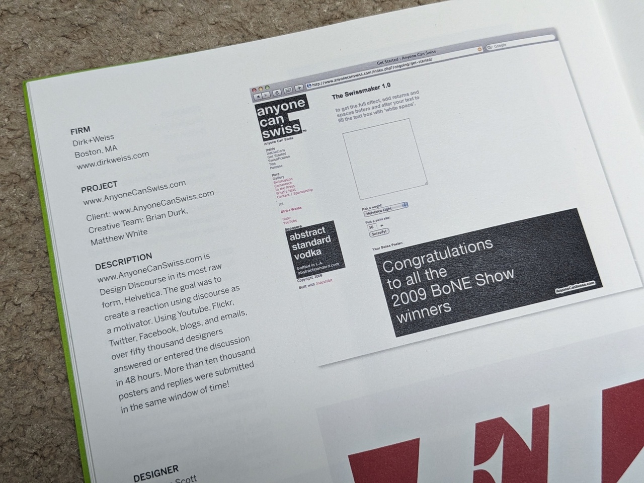 AnyoneCanSwiss AIGA Design Award Winner Certificate