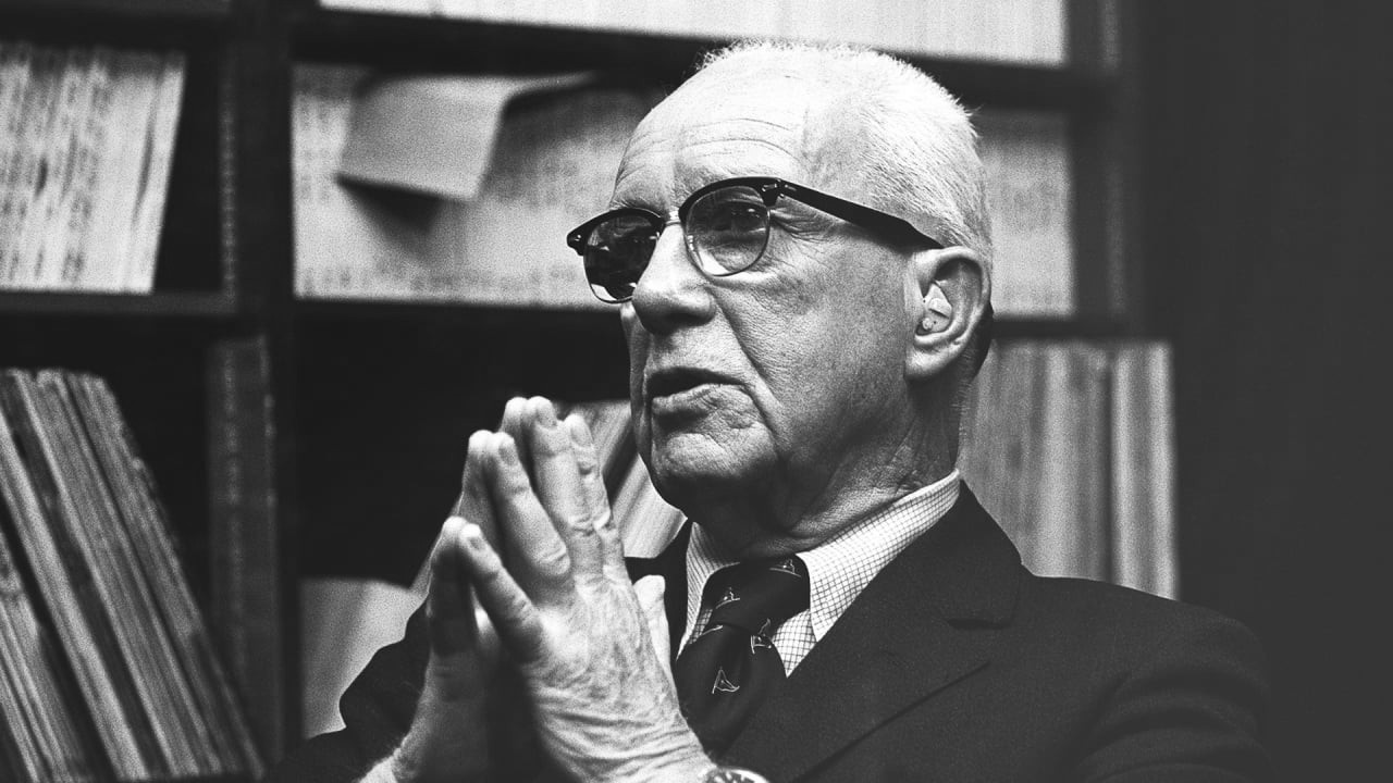 Buckminster Fuller in profile